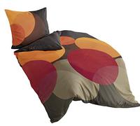 Bierbaum 6155 Parure de Lit en Satin Mako, 100% Coton, Conçue en Allemagne, Cacao 09, 155 x 220 cm et 80 x 80 cm, Taille Confortable