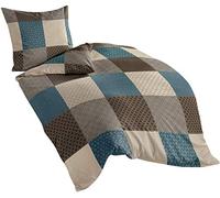 Bierbaum Conception de Linge de Lit, Castor Fin, Moka, 155 x 220 cm + 80x80 cm, Taille Confort