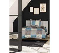 Bierbaum Parure de lit 6277 en Coton renforcé 100% Coton, conçue en Allemagne, Moka 04, 135 x 200 cm + 80 x 80 cm