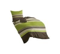 BIERBAUM WOHNEN 4630_13 PARURE DE LIT EN FLANELLE VERT 135 X 200 CM