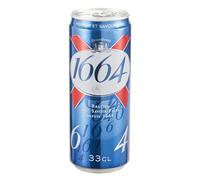 Bière 1664 Blonde 5.5° 33cl/Canette - Lot de 24, 48 et 72 Canettes - Expédié par la Sté Bo Time (72)