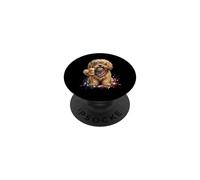 Bière à cigares Patriotic Boss Dog avec Drapeau américain PopSockets PopGrip Adhésif