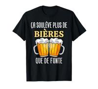 Bière Alcool Homme Gym Soulève Plus De Bière Que De Fonte T-Shirt