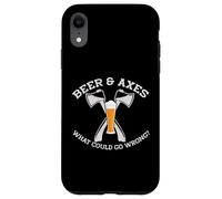 BIÈRE & Axes Qu'est-ce Qui Pourrait Aller Mal ? Meme drôle de Lancer de Hache Coque pour iPhone XR