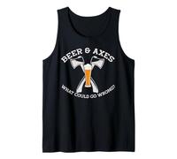 BIÈRE & Axes Qu'est-ce Qui Pourrait Aller Mal ? Meme drôle de Lancer de Hache Débardeur