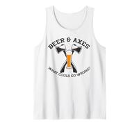 BIÈRE & Axes Qu'est-ce Qui Pourrait Aller Mal ? Meme drôle de Lancer de Hache Débardeur