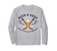 BIÈRE & Axes Qu'est-ce Qui Pourrait Aller Mal ? Meme drôle de Lancer de Hache Manche Longue