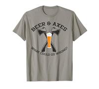 BIÈRE & Axes Qu'est-ce Qui Pourrait Aller Mal ? Meme drôle de Lancer de Hache T-Shirt