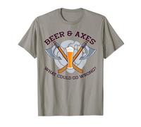 BIÈRE & Axes Qu'est-ce Qui Pourrait Aller Mal ? Meme drôle de Lancer de Hache T-Shirt