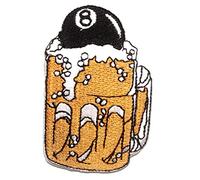 bière Billard - Ecusson thermocollant patches appliques, Taille: 4,5 x 7,5 cm