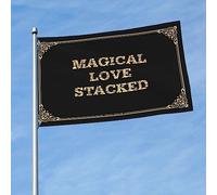 Bière Decor Magical Love Stacked Flag Mens Room Decor Garage Decor For Men (couleur : couleur, taille : 152 x 244 cm)