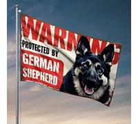 Bière Decor Panneau d'avertissement de protection Berger allemand pour votre chambre Accessoires pour joueurs (60 x 90 cm)