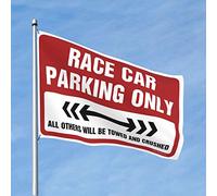 Bière Décor Race Car Parking Only Flag Stuff For Boys Room Garden Flag Funny (Taille : 120 x 180 cm)