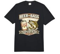 Bière et Basse C'est Mon Plan Cadeau drôle de Papa de pêche Comfort Colors Adult Heavyweight T-Shirt