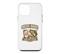 Bière et Basse C'est Mon Plan Cadeau drôle de Papa de pêche Coque pour iPhone 12 Mini