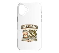 Bière et Basse C'est Mon Plan Cadeau drôle de Papa de pêche Coque pour iPhone 16 Plus