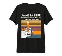 Biere Et Mon Chien Bouledogue Anglais Humor Dog Lover Cadeau T-Shirt Haut de Gamme