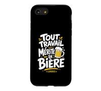 Bière Humour Vintage Tout Travail Mérite Sa Bière Coque pour iPhone SE (2020) / 7/8