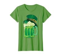 Bière Irlandaise Verte avec Chapeau pour la Saint-Patrick T-Shirt, Femme, Herbe, S