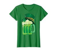 Bière Irlandaise Verte avec Chapeau pour la Saint-Patrick T-Shirt, Femme, Vert Kelly, XXL