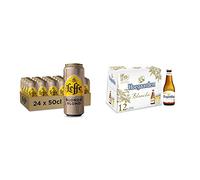 Bière Leffe Blonde 6.6% Pack 24 Canettes 50 ière Hoegaarden Blanche 4.9% Pack 12 Bouteilles 25cl