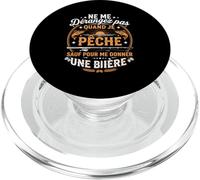 Bière & Pêcheur Poisson Ne Me Dérange Pas Quand Je Pêche PopSockets PopGrip pour MagSafe