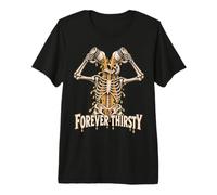 Bière Squelette Halloween Oktoberfest Vintage Horreur Party T-Shirt Haut de Gamme