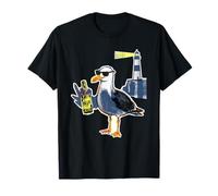 Bière Tendance en Forme de Mouette et Phare T-Shirt