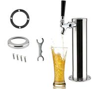 Bière Tour Tour de bière en fût Colonne de boisson Colonne de boisson en acier inoxydable Robinet à bière Colonne de bièreDistributeur de bière pour Home Bar Pub (1 robinet)
