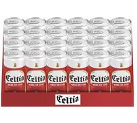 Bière Tunisienne de Luxe Celtia - 4 Packs de 6 Canettes de 0,24 L - 5% d'Alcool, Ingrédients 100% Naturels, Saveur Douce et Rafraîchissante, Numéro 1 en Tunisie.