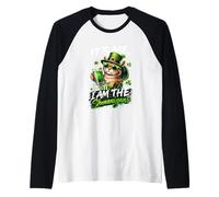 Bière Verte It's Me I Am The Shenanigans Cat St Patrick Day Manche Raglan