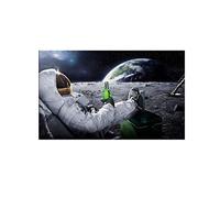 Bières Espace Extra-atmosphérique Terre Astronautes Relaxant Lune Toile Peinture Affiches Impressions Mur Art Photo Salon Décor À La Maison 70x100cm (28x39in) Sans Cadre