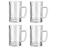 Bierpul bierglas van helder glas inhoud van 380ml set van 4