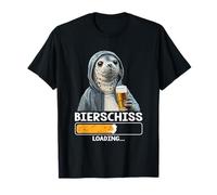 Bierschiss Loading Inscription Humoristique en Allemand Bier Party Robbe Seelöwe T-Shirt