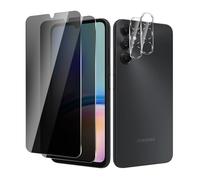 BIESHKJ 2+ 2Pack pour Samsung Galaxy A05S de Protection Verre Trempé Anti-Espion + Protecteur D'objectif D'appareil Photo, Dureté 9H Vitre, Compatible Avec Les Coques et Résistant Aux Rayures