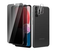 BIESHKJ 2+ 2Pack pour Samsung Galaxy A13 de Protection Verre Trempé Anti-Espion + Protecteur D'objectif D'appareil Photo, Dureté 9H Vitre, Compatible Avec Les Coques et Résistant Aux Rayures