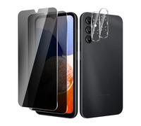 BIESHKJ 2+ 2Pack pour Samsung Galaxy A14 de Protection Verre Trempé Anti-Espion + Protecteur D'objectif D'appareil Photo, Dureté 9H Vitre, Compatible Avec Les Coques et Résistant Aux Rayures