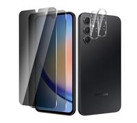 BIESHKJ 2+ 2Pack pour Samsung Galaxy A34 de Protection Verre Trempé Anti-Espion + Protecteur D'objectif D'appareil Photo, Dureté 9H Vitre, Compatible Avec Les Coques et Résistant Aux Rayures
