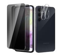 BIESHKJ 2+ 2Pack pour Samsung Galaxy A35 de Protection Verre Trempé Anti-Espion + Protecteur D'objectif D'appareil Photo, Dureté 9H Vitre, Compatible Avec Les Coques et Résistant Aux Rayures