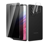BIESHKJ 2+ 2Pack pour Samsung Galaxy A53 de Protection Verre Trempé Anti-Espion + Protecteur D'objectif D'appareil Photo, Dureté 9H Vitre, Compatible Avec Les Coques et Résistant Aux Rayures
