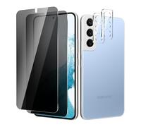 BIESHKJ 2+ 2Pack pour Samsung Galaxy S22 Plus de Protection Verre Trempé Anti-Espion + Protecteur D'objectif D'appareil Photo, Dureté 9H Vitre, Compatible Avec Les Coques et Résistant Aux Rayures