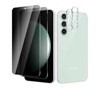 BIESHKJ 2+ 2Pack pour Samsung Galaxy S23 FE de Protection Verre Trempé Anti-Espion + Protecteur D'objectif D'appareil Photo, Dureté 9H Vitre, Compatible Avec Les Coques et Résistant Aux Rayures