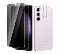 BIESHKJ 2+ 2Pack pour Samsung Galaxy S23 Plus de Protection Verre Trempé Anti-Espion + Protecteur D'objectif D'appareil Photo, Dureté 9H Vitre, Compatible Avec Les Coques et Résistant Aux Rayures