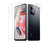 BIESHKJ 2+ 2Pack pour Xiaomi Redmi Note 12 4G de Protection Verre Trempé + Protecteur D'objectif D'appareil Photo, Dureté 9H Vitre, Compatible Avec Les Coques et Résistant Aux Rayures
