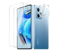 BIESHKJ 2+ 2Pack pour Xiaomi Redmi Note 12 5G de Protection Verre Trempé + Protecteur D'objectif D'appareil Photo, Dureté 9H Vitre, Compatible Avec Les Coques et Résistant Aux Rayures