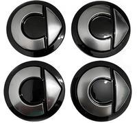 BIESL 4 Pièces Cache Moyeux pour Smart for Two W451 2007-2014, Capuchons de Moyeu Roue Plastique ABS Anti-poussière Étanches Antirouille Décoration Accessoire 54MM