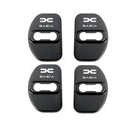 BIESL 4 Pièces Couvercle Serrure de Porte de Voiture pour Dacia Sandero 3 / Sandero Stepway III 2021-2024, Couvercle de Protection de Loquet de Porte de Voiture en Alliage d'aluminium,Black