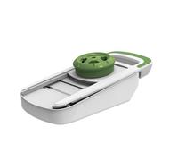 BIESSE C100/31, Mandoline de cuisine, Coupe légumes multifonctions, 4 lames interchangeables, Polypropylène, 30 x 15 x 11 cm, Blanc/Vert