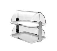Biesse - Vitrine pour Aliments, Grande, Double, Plastique (Chromé)