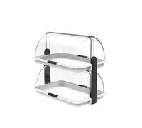 Biesse - Vitrine Présentoir pour Aliments, Moyenne, Double, Plastique (Blanc)